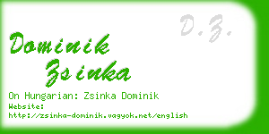 dominik zsinka business card